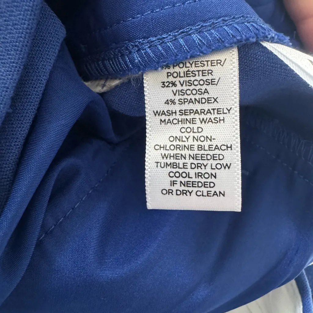 LOFT Women's Royal Blue Straight Leg Pants Marisa Business Casual - Image 8