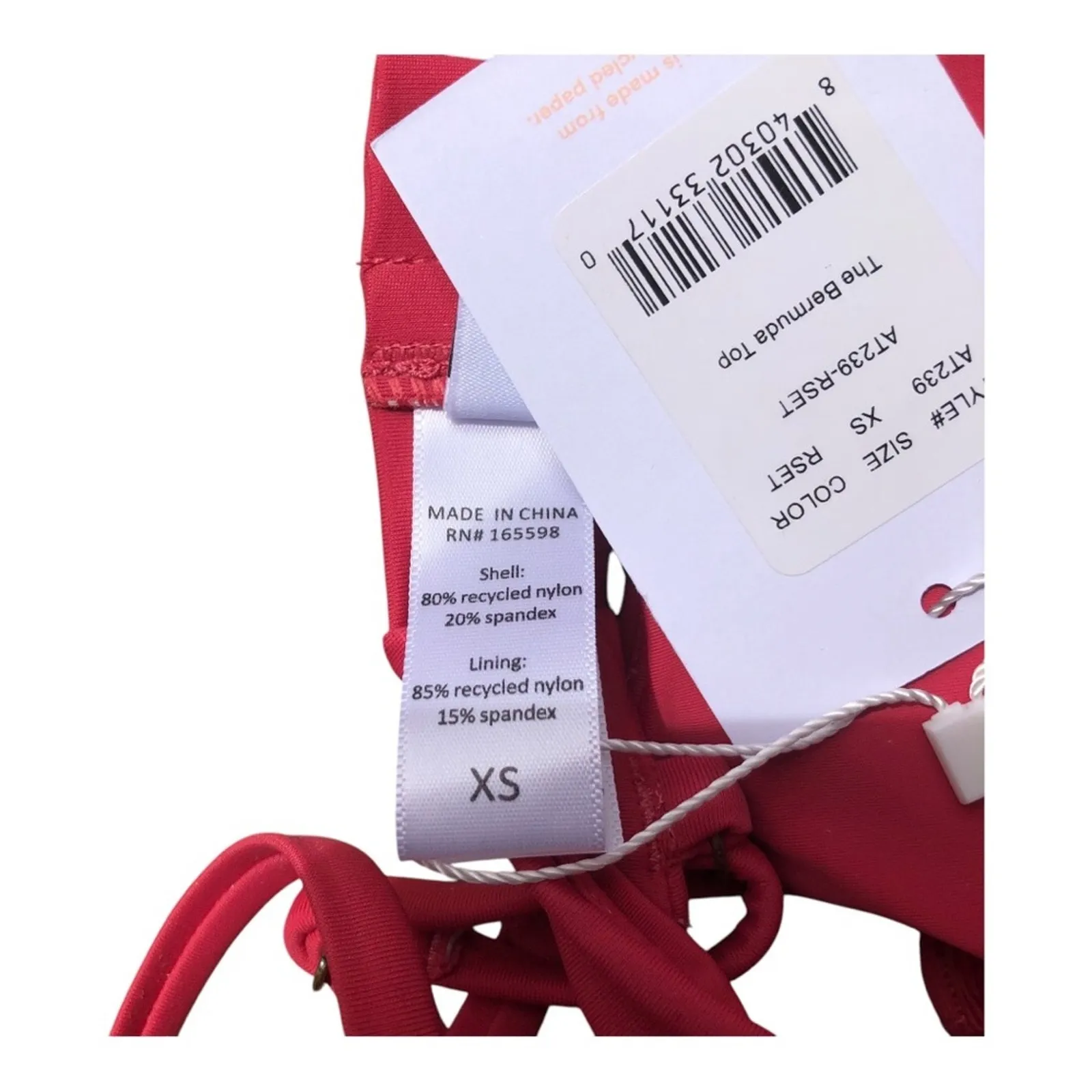 Andie NWT The Bermuda Flattering Scoop Neck Full Bust Support Top Cherry Red XS - Image 7