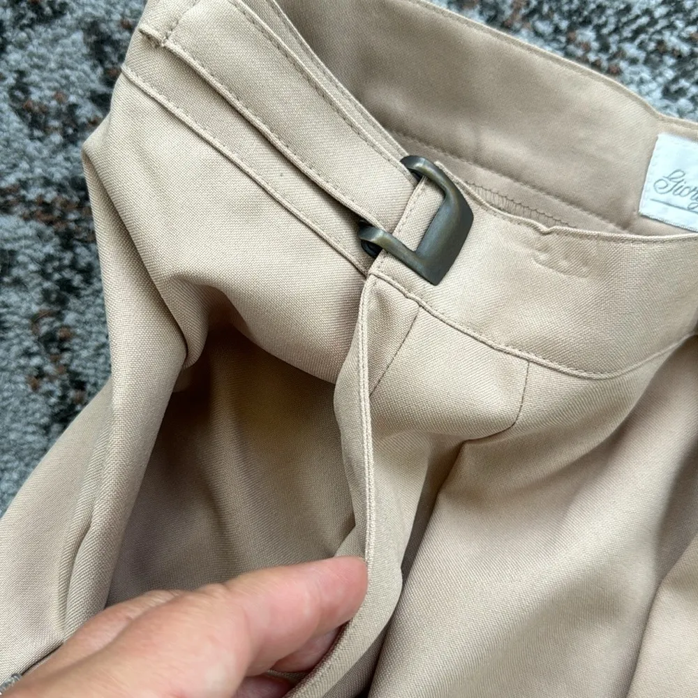 Vintage Georgio Sant’ Angelo Pleated Pants Khaki 10 Tan - Image 5