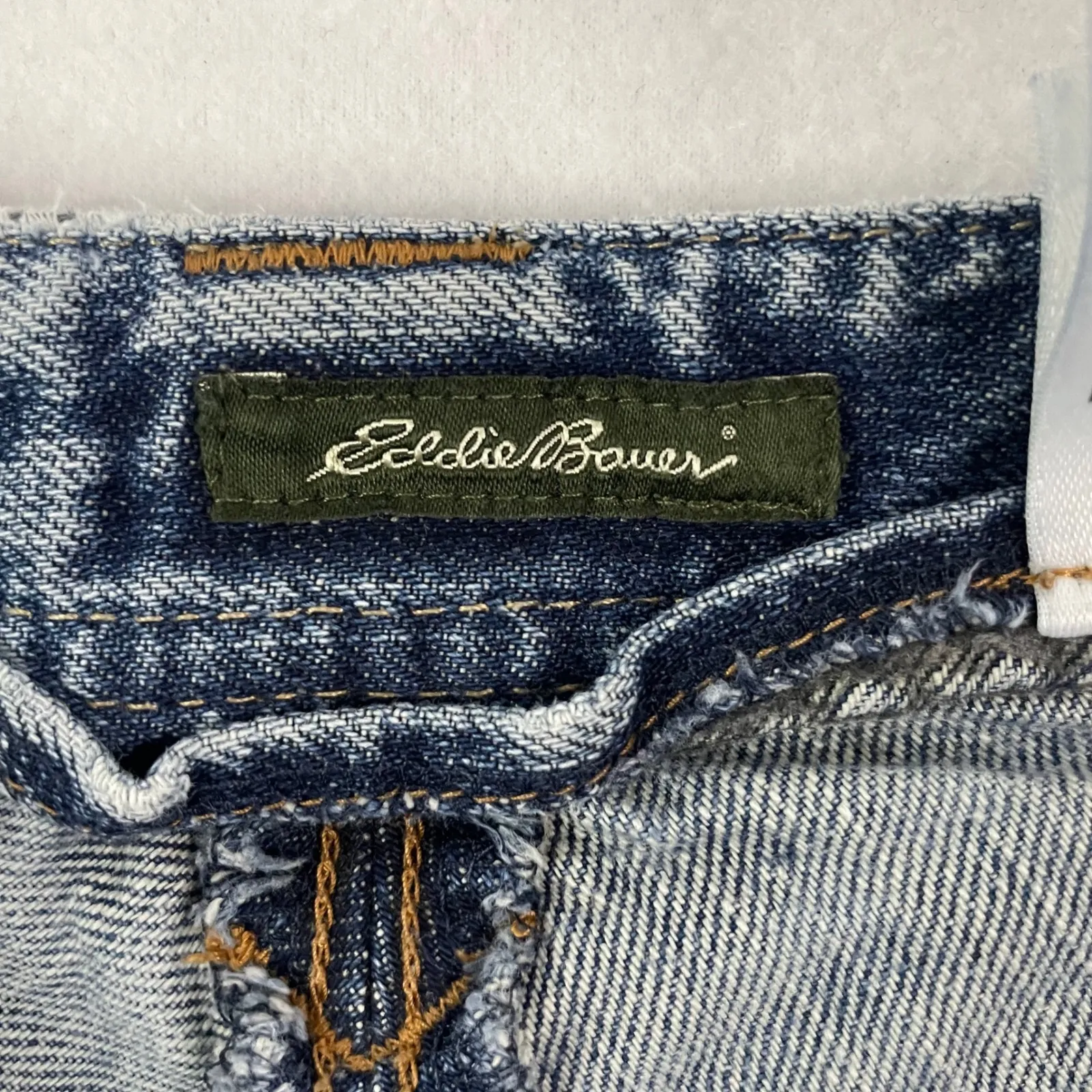 Eddie Bauer Denim‎ Skirt A-Line Pockets Casual Everyday Jean Skirt Sz 2 *FLAW - Image 7