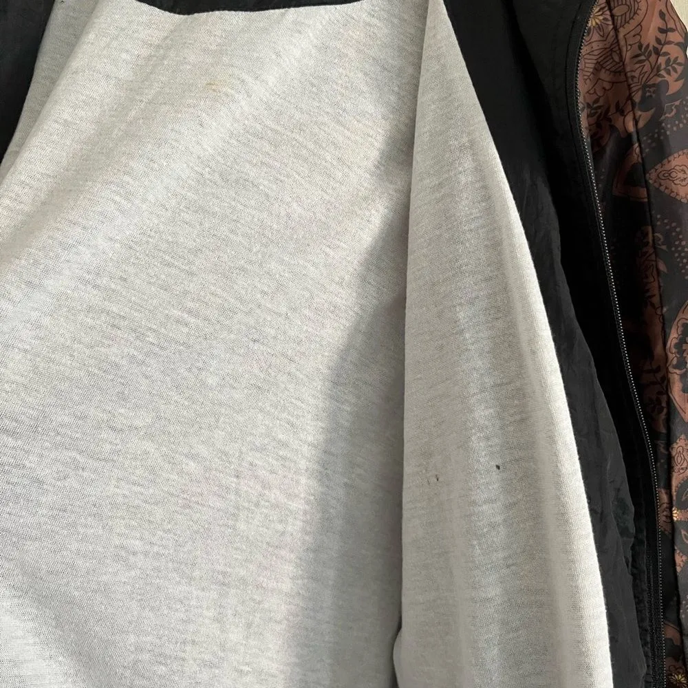 Vintage Laura Katherine Black Paisley Sleeve Windbreaker Jacket Size M 90s Style Size M - Image 9