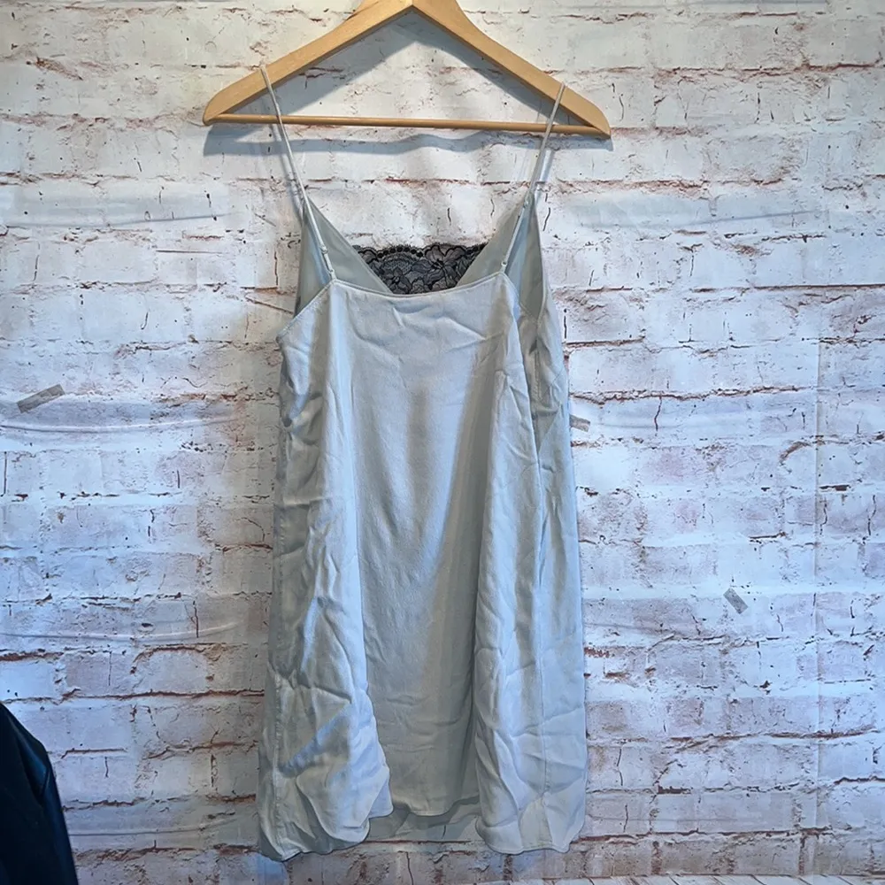 Wilfred Free slip dress light periwinkle Lace accent pullover mini lightweight - Image 4