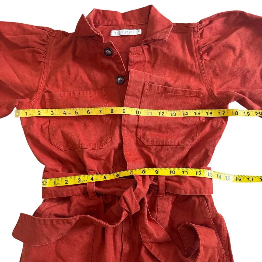 Christy Dawn The Sienna Jumpsuit XS Red Orange - Image 9