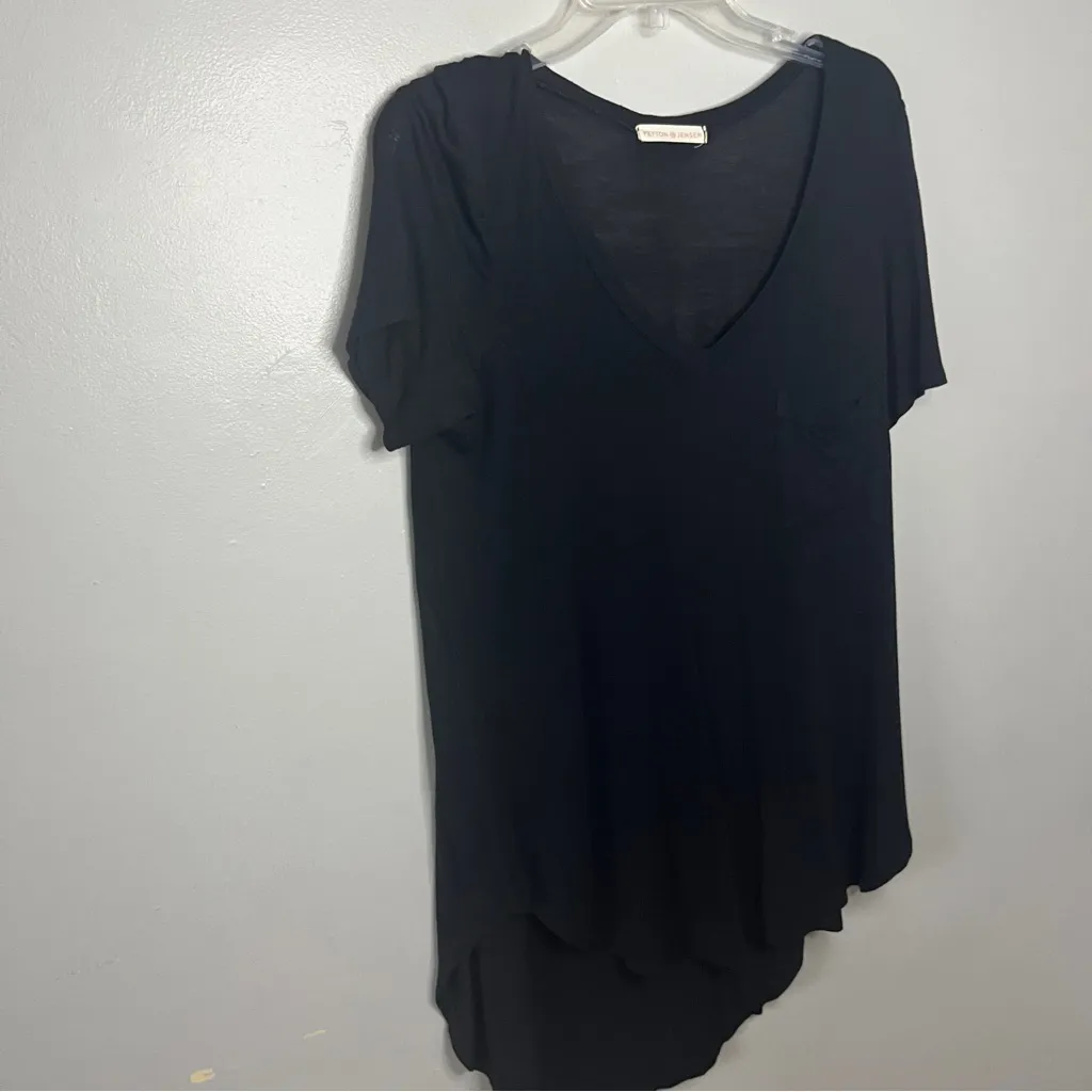Black V-Neck Women's Top - Image 2