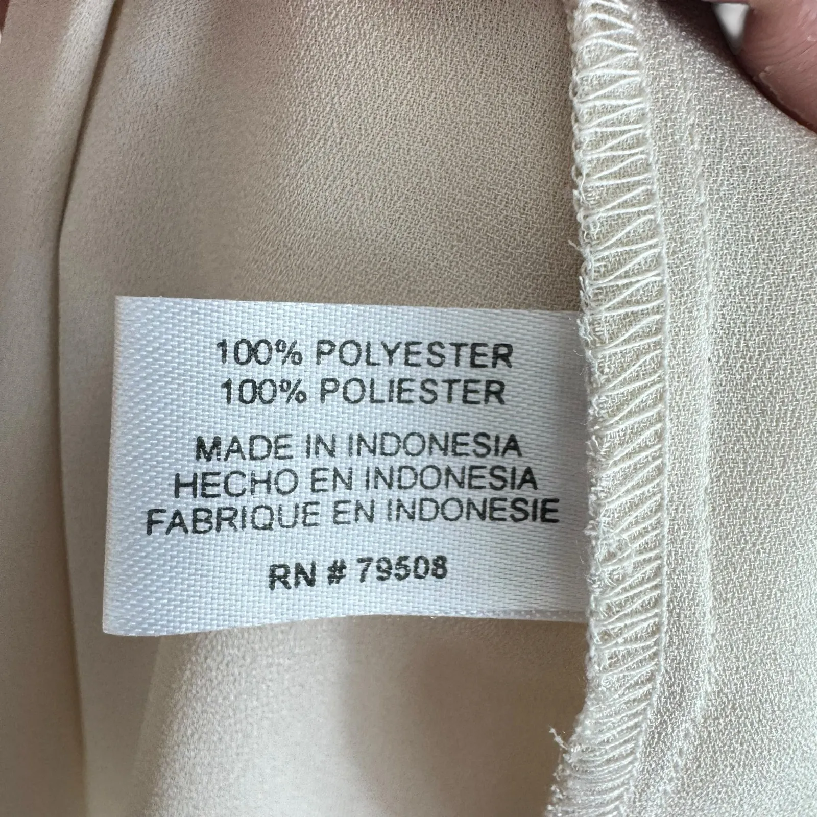 Violet + Claire Tan Beige Sleeveless V-Neck Chiffon Lightweight Blouse Size L - Image 4