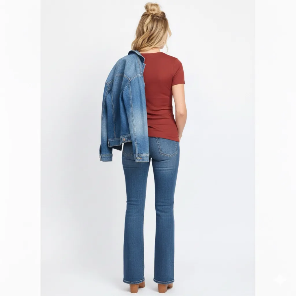 THREADS 4 THOUGHT Stitch Fix Feather Rib Ruched Tee Burnt Orange Top Sz Medium - Image 2