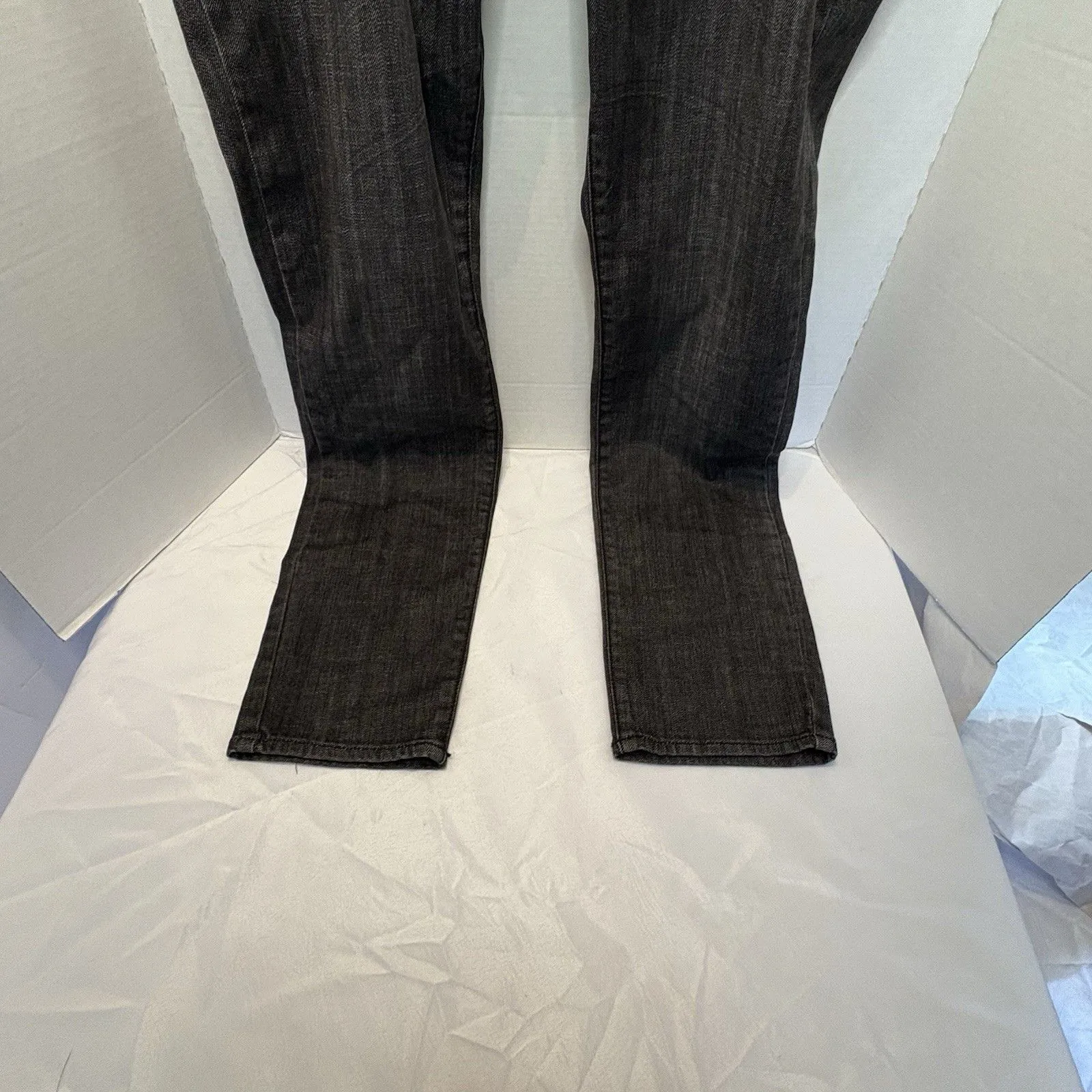 Southpole Womens Premium Jeans Gray Green Belt Strips Rhinestones Size 13 Black - Image 5