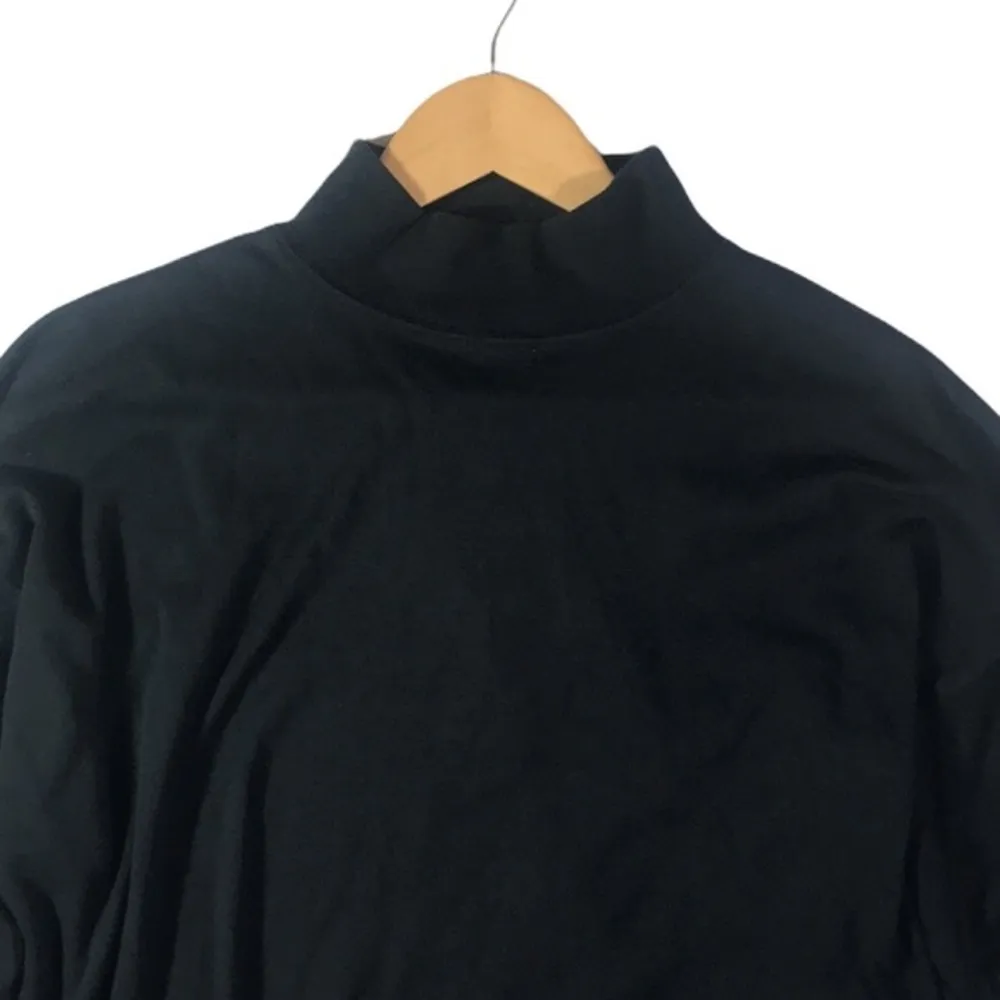 Vintage Paris Sport Club Black Turtleneck Sweatshirt Top Size M - Image 2