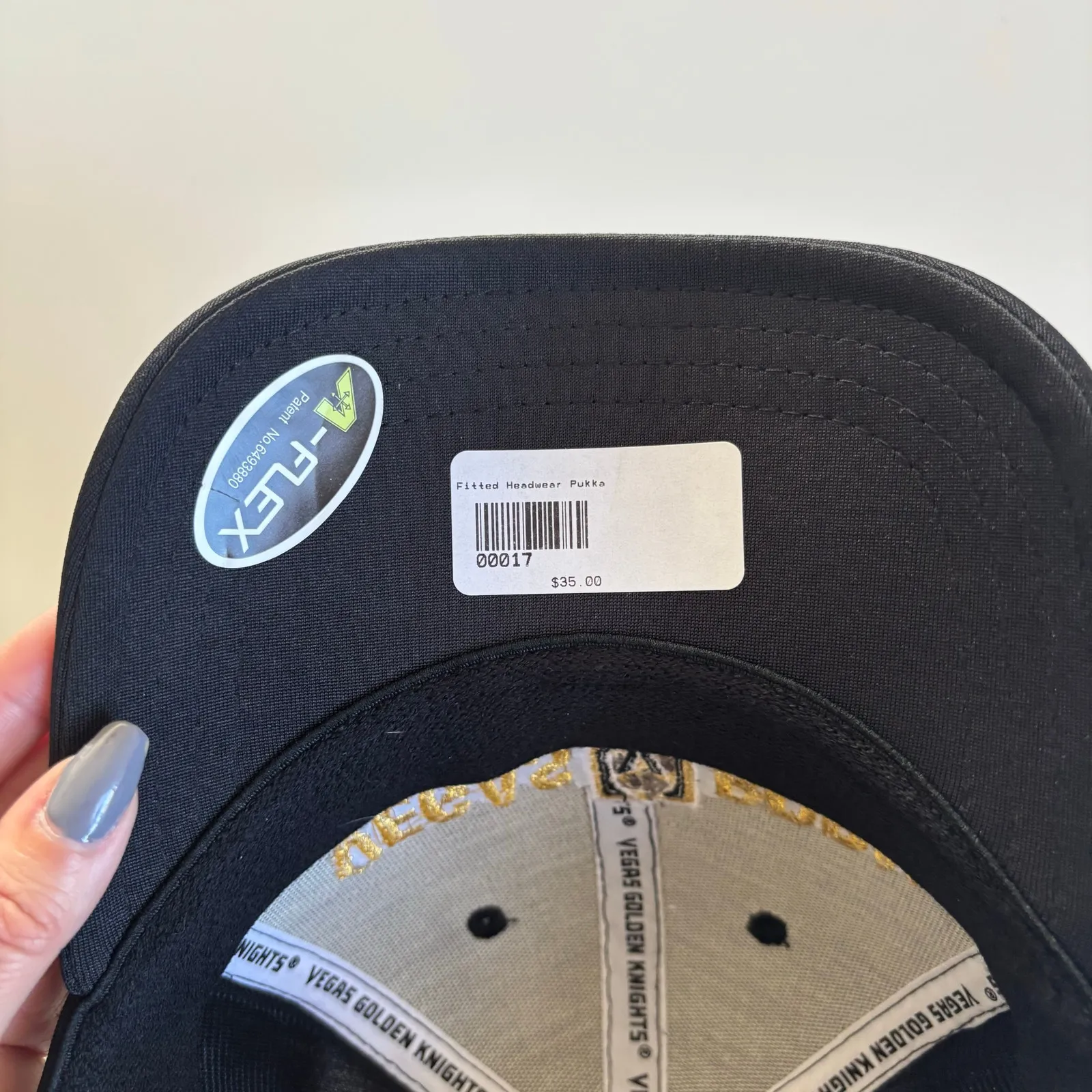 Golden Knights Vegas Born Black & Gold Hat Fitted Baseball Cap Unisex SM/M NWT - Image 3