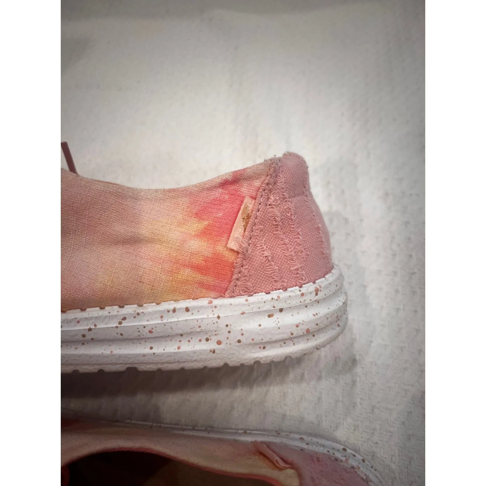 Hey Dude Wendy Tie Dye Lemon Ombre Pink Yellow Shoes Women’s Size 10 - Image 13