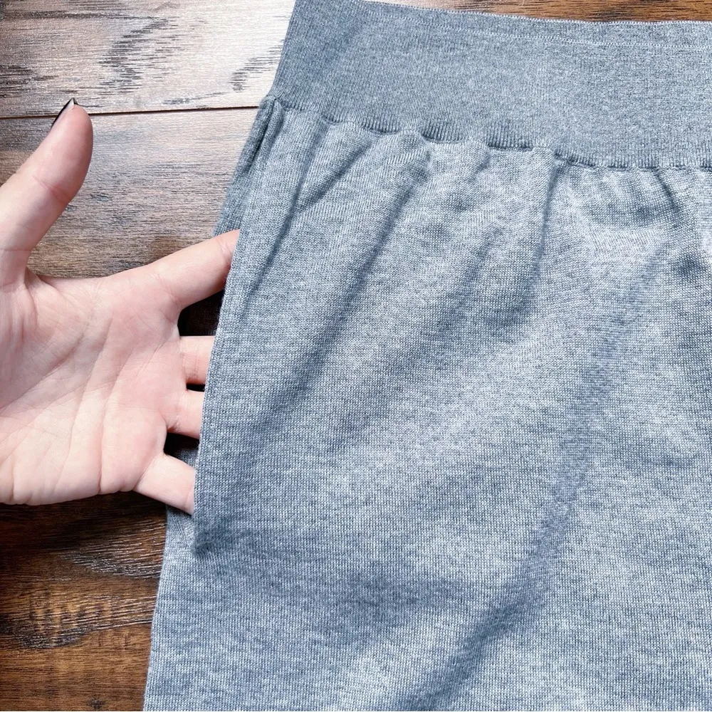 Stella McCartney • Wool Track Pants tapered grey jogger knit lounge pull-on - Image 8