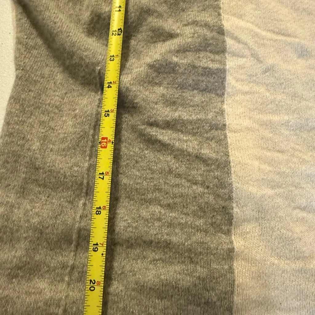 Autumn Cashmere Medium Sweater Poncho Scarf Color Block Two Tone Top Shirt - Image 6