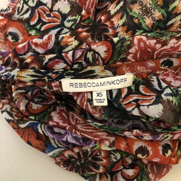 Rebecca Minkoff Floral Keyhole Neck Sheer‎ Blouse - Image 12