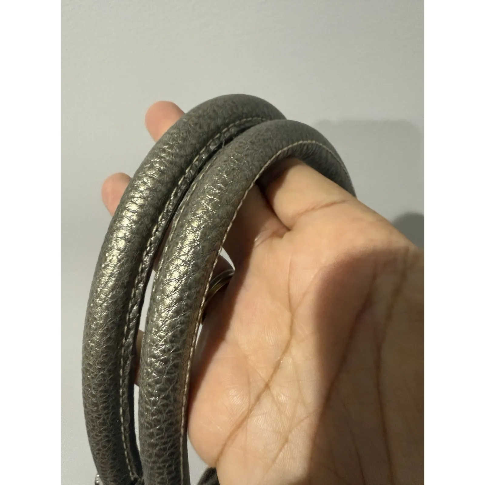 Kathy Van Zeeland Silver Satchel Bag Double Pocket Crown Logo Heart Charms Y2K W - Image 8