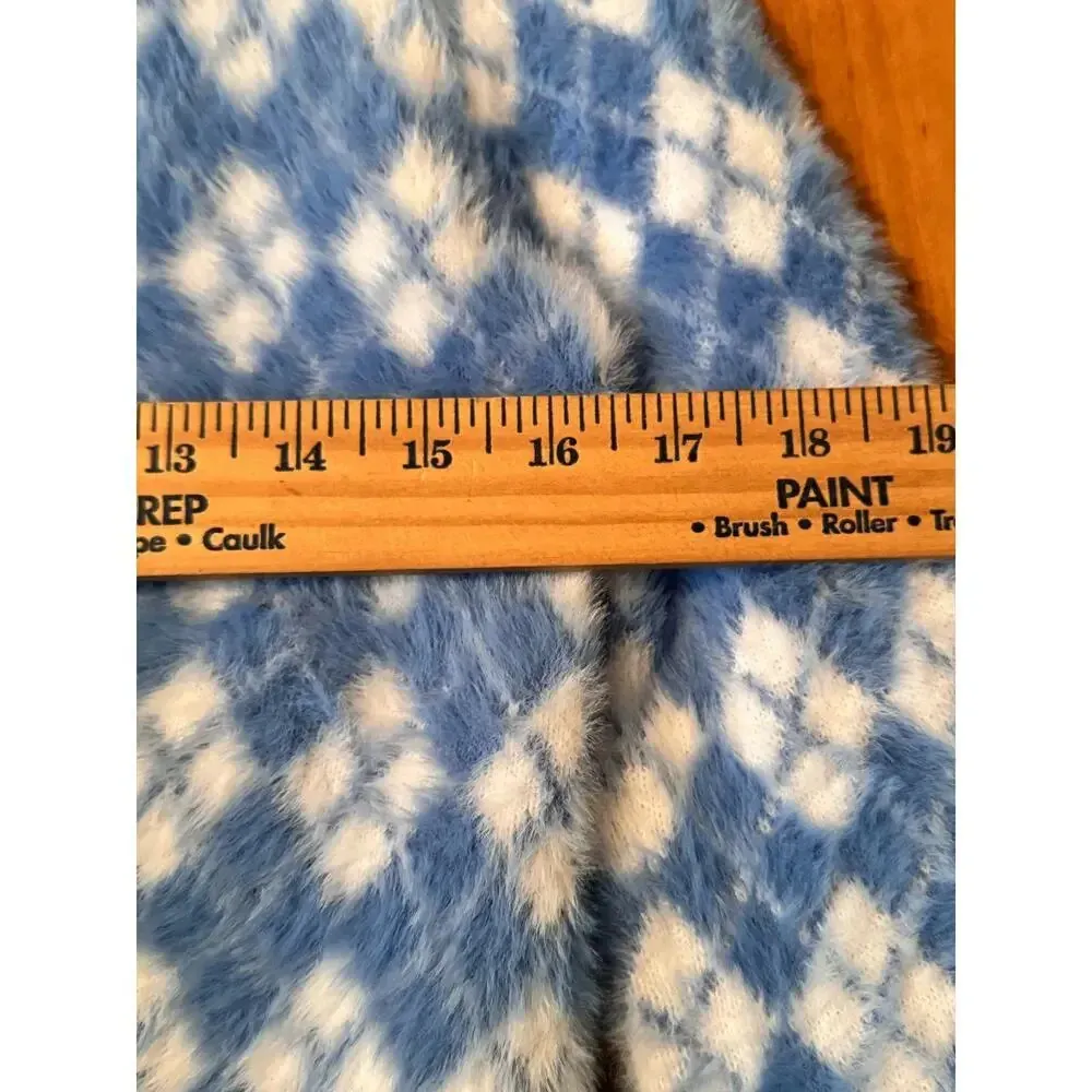 Sunday Best fuzzy cozy preppy cropped cardigan S clueless classic trendy White - Image 4