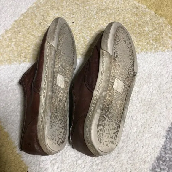 FRYE mindy‎ slip on leather Loafers Whiskey Brown - Image 5