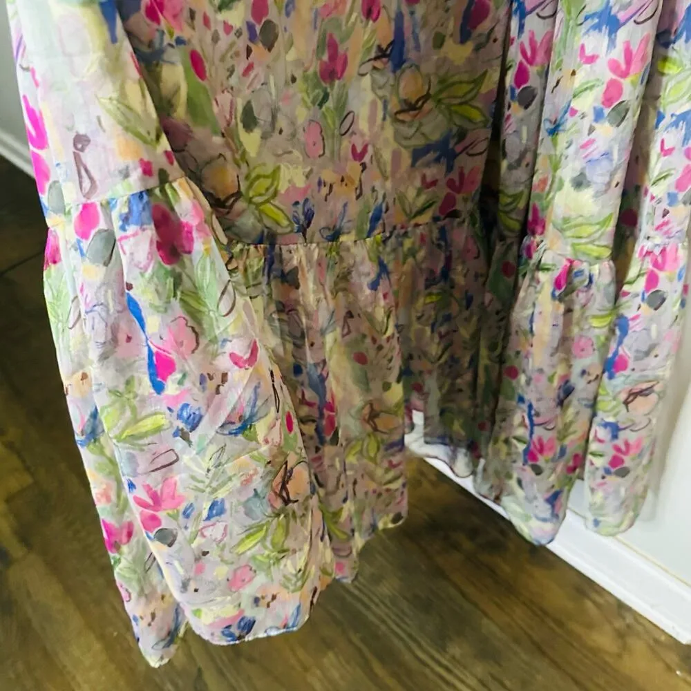 MISA Los Angeles Hilma Multicolor Flowy Floral Print Sleeveless Dress Size Large - Image 15