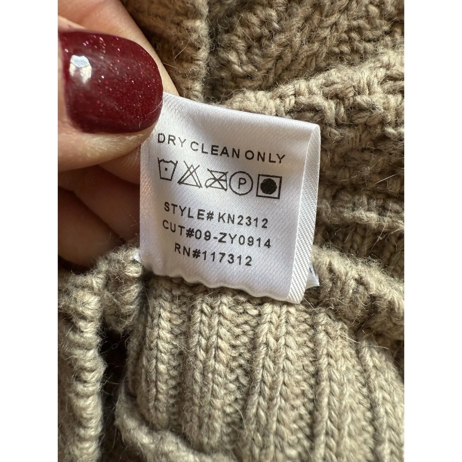 Anthropologie ZOA boxy textured oversized sweater Womens Size Medium Oatmeal - Image 7