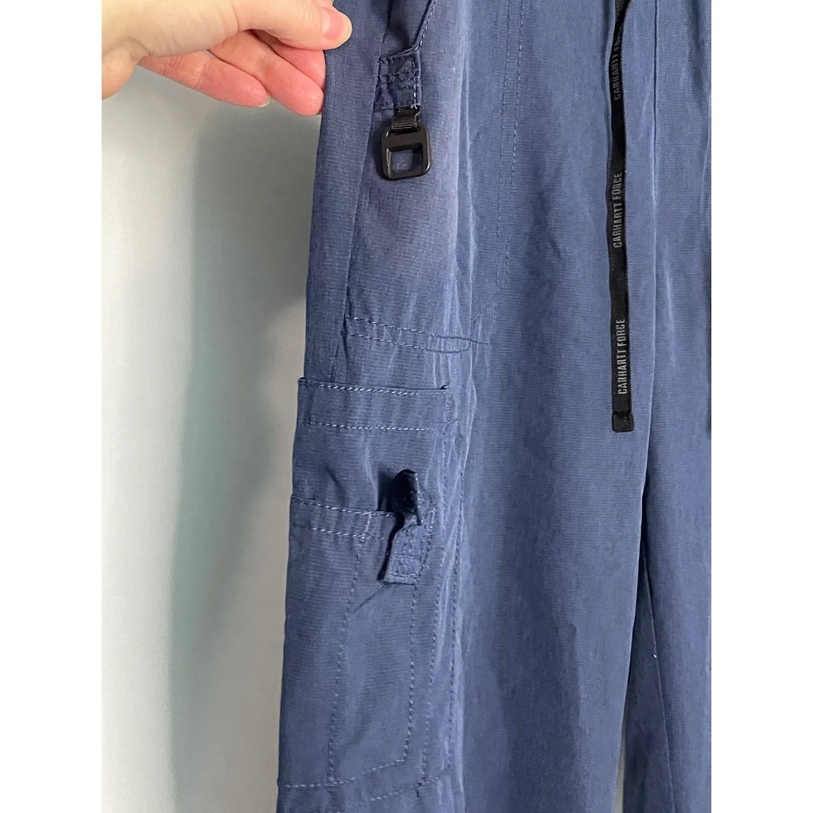 Carhartt Force Women Petite Medium Blue Cargo Scrub Pants Workwear Utility - Image 6