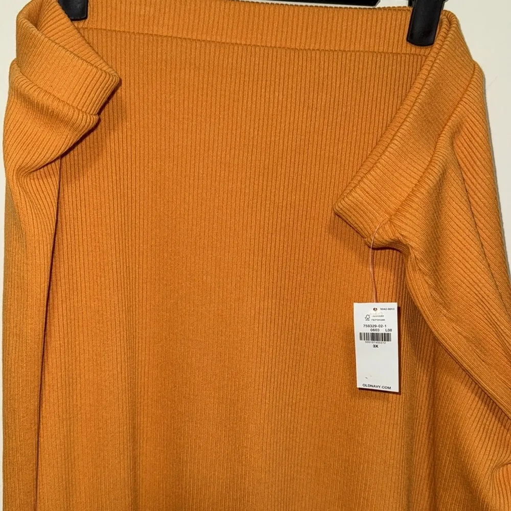 Old Navy NWT Pull on Rib Knot Orange Maxi skirt plus size 3X - Image 3