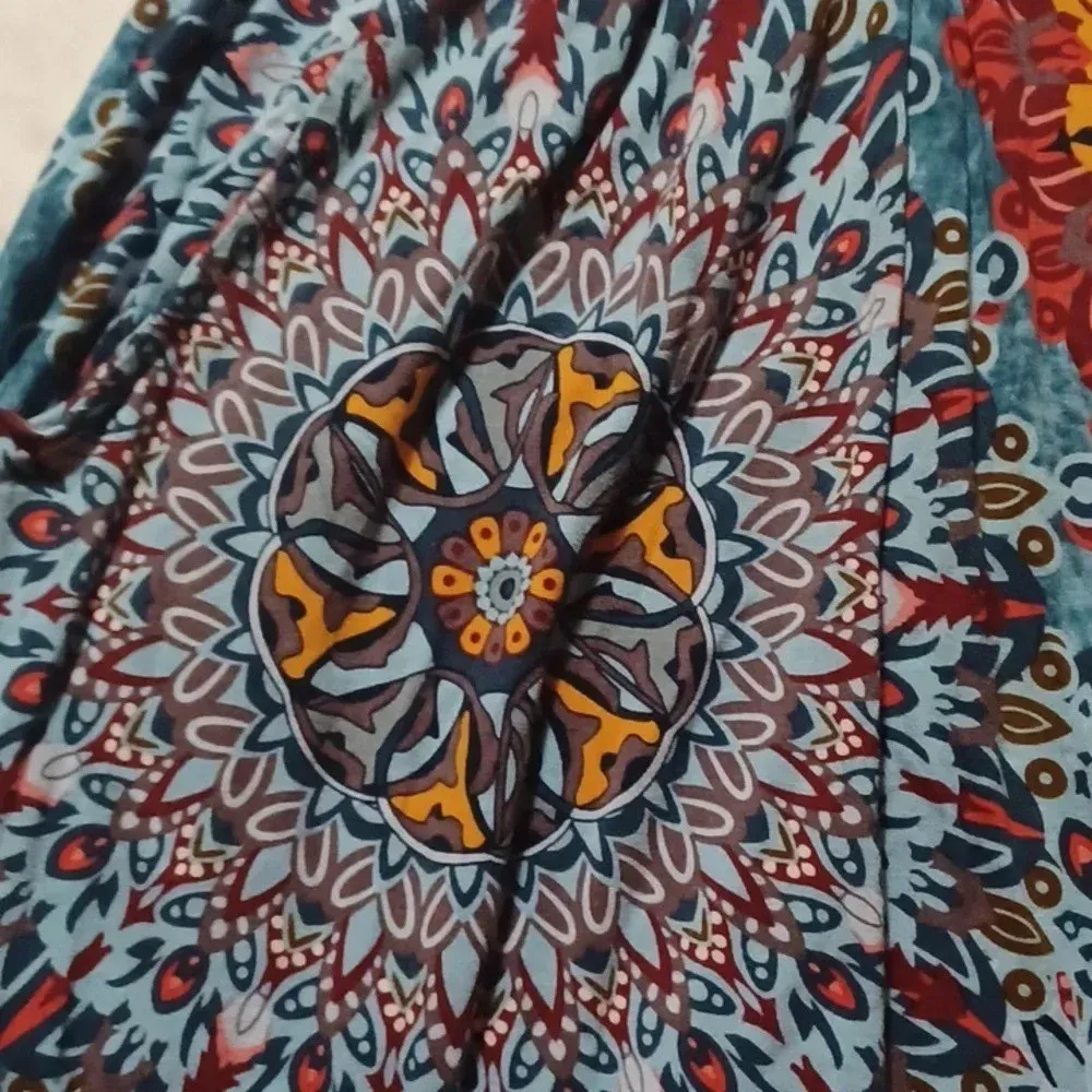 Short sleeve paisley 90’s dress - Image 3