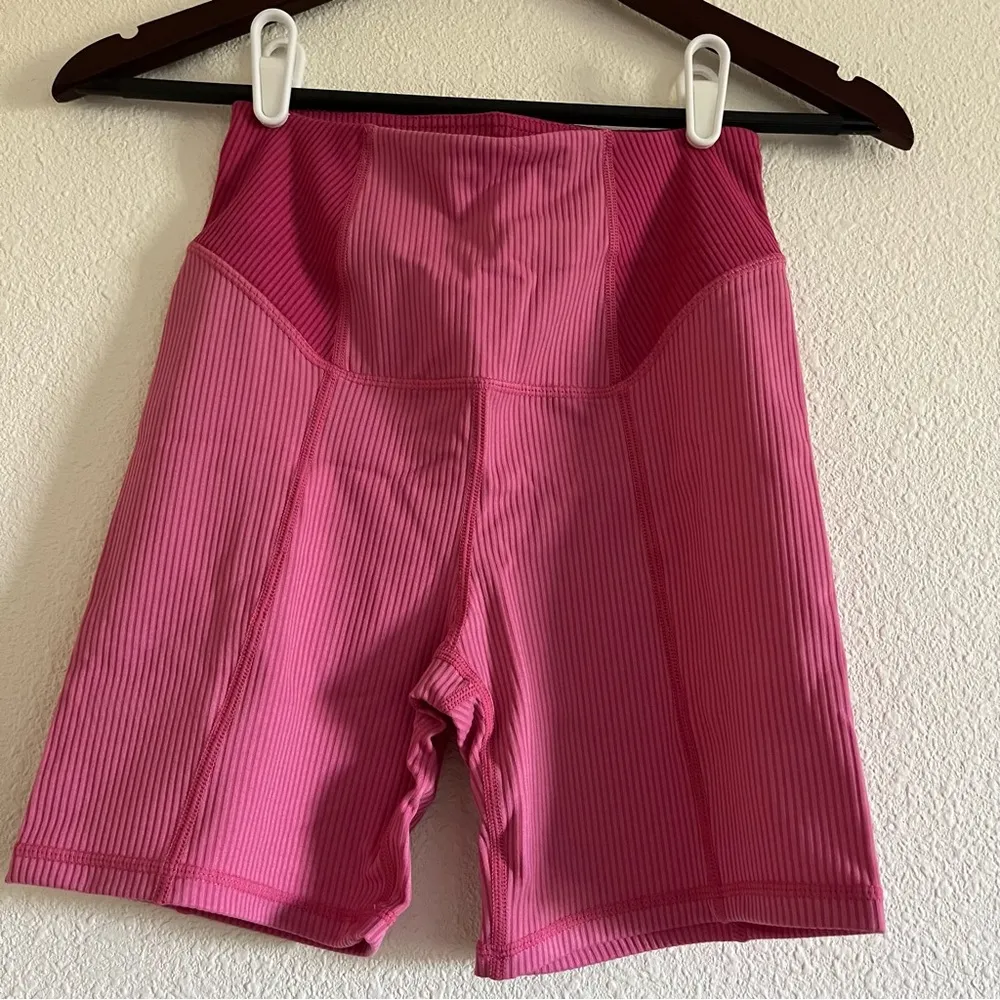 ✨NWT For Love & Lemons Ribbed Dani Biker Short Rose Bubblegum (Pink) Size Small - Image 5