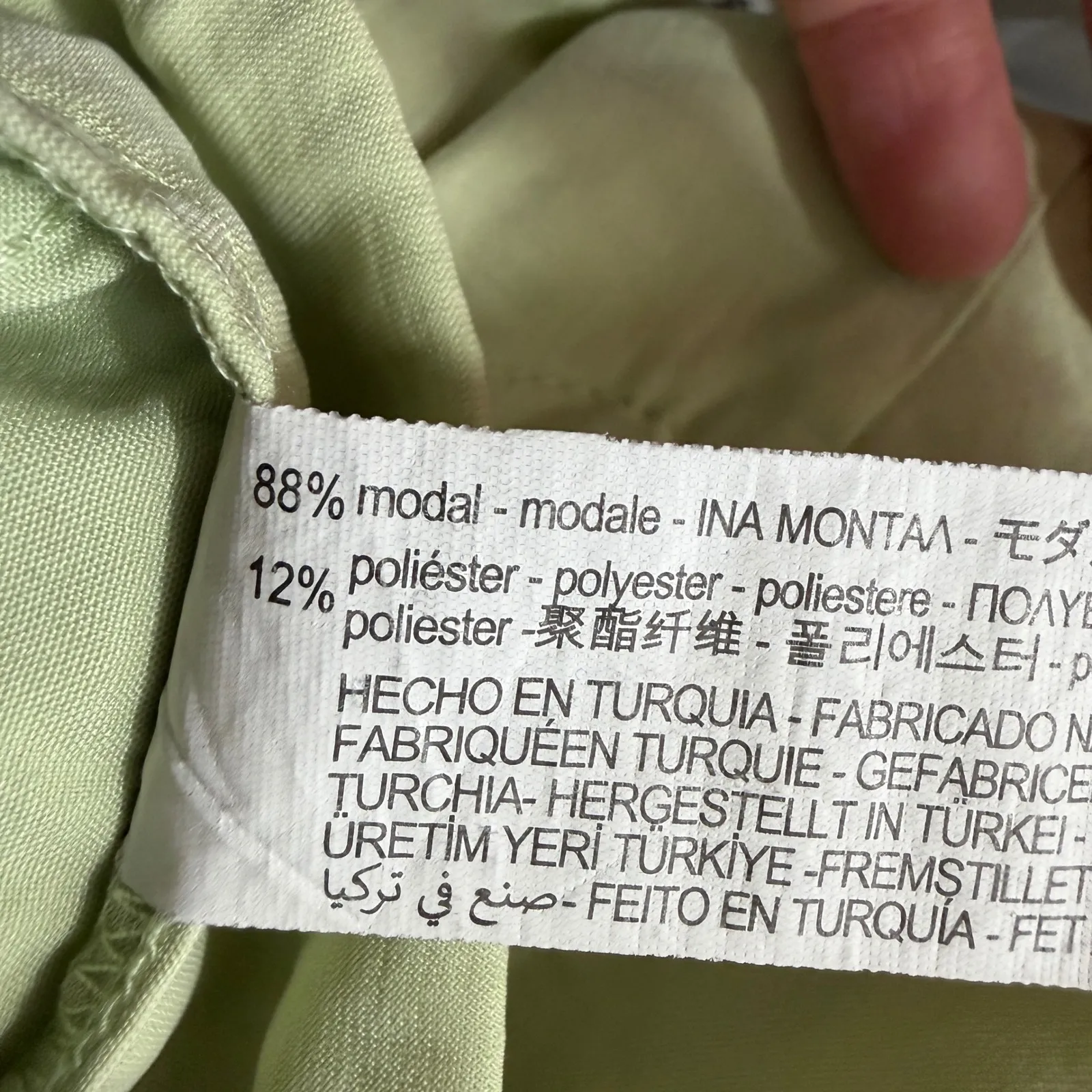 ZARA Womens XS Light Green Cropped Wide Leg Trousers Summer Office Pants - Image 4