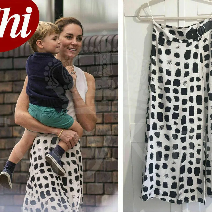 Massimo Dutti Two-Tone Print Skirt - Image 3