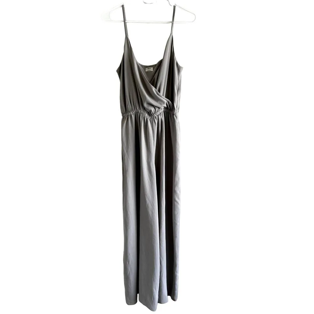 Aritzia Wilfred Melodie Jumpsuit Wide-leg Ashen V-neck Faux Wrap Gray Small - Image 2