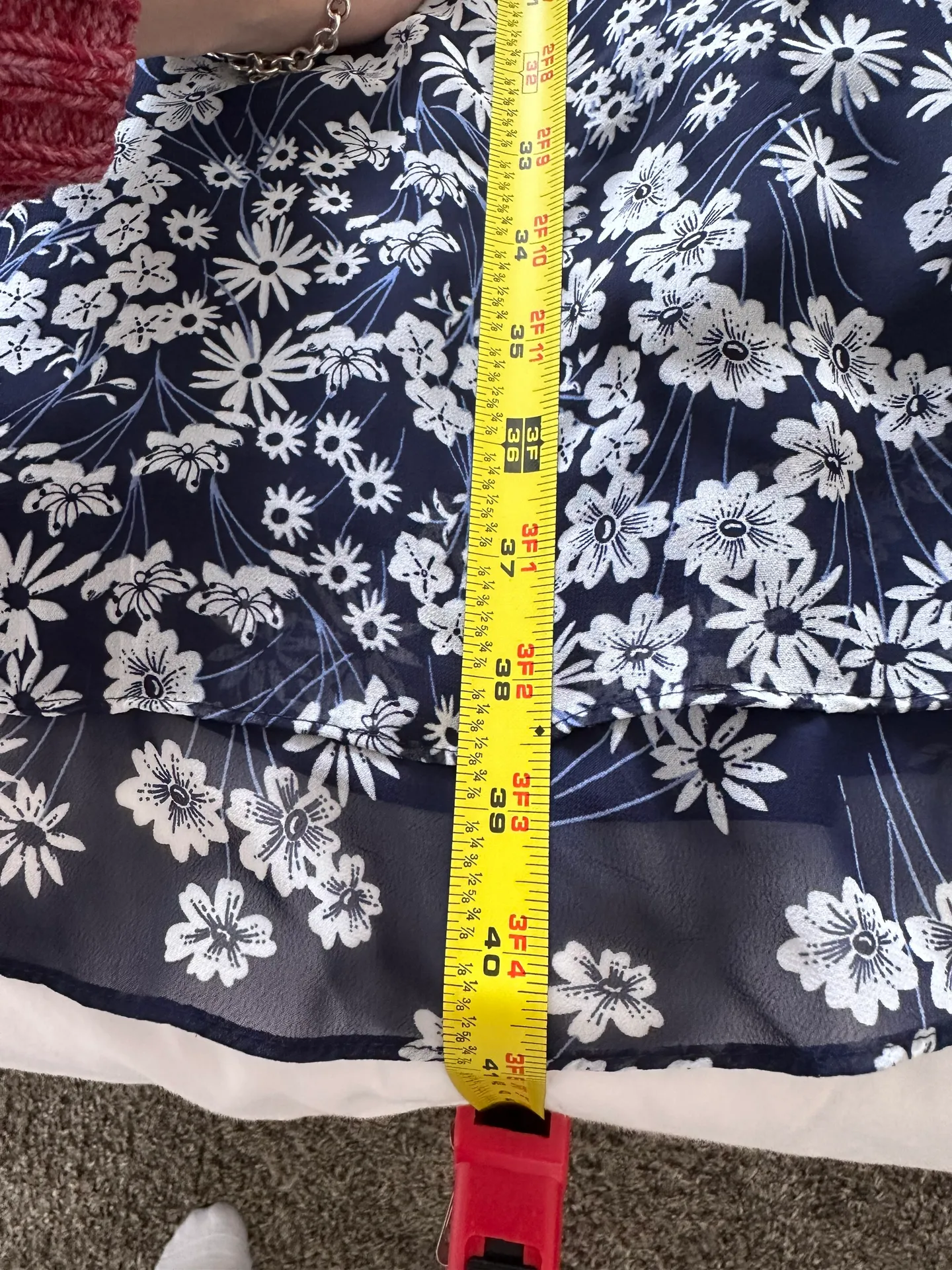 New JH Navy/White Floral Daisy Dress size 24W Multiple - Image 7