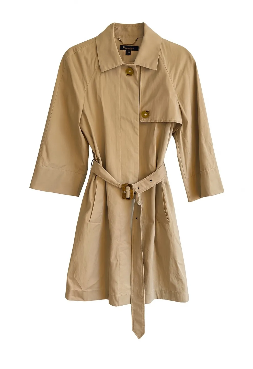 Brooks Brothers Classic Trench Overcoat Size 4 with Belt MSRP $400 - Image 1