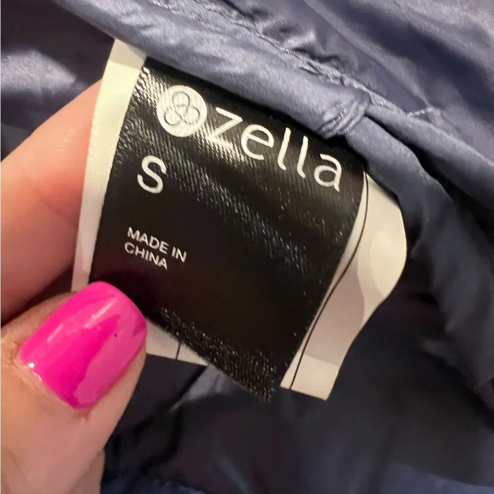 NWT Zella Longline Quilted Jacket full zip oversized women's size small - Image 15