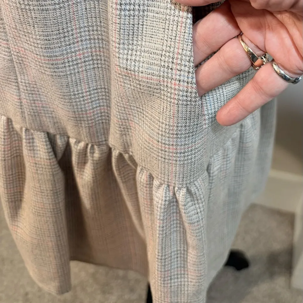 GAL MEETS GLAM Philippa Bow Neck Femme Plaid Drop Waist Flounce Dress Sz 4🧡 - Image 8