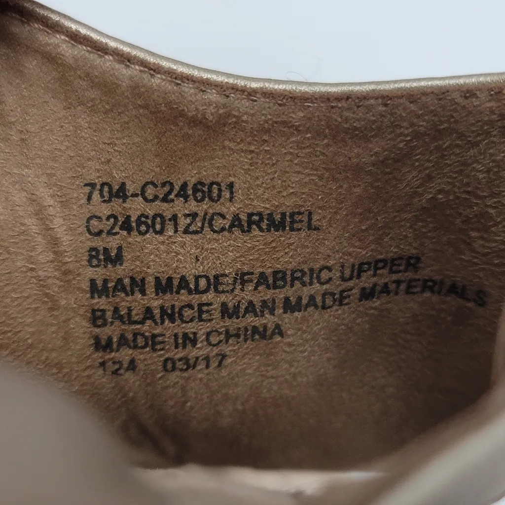 Cliffs White Mountain Low Wedge Thong Sandals Size 8 Carmel Tan - Image 7