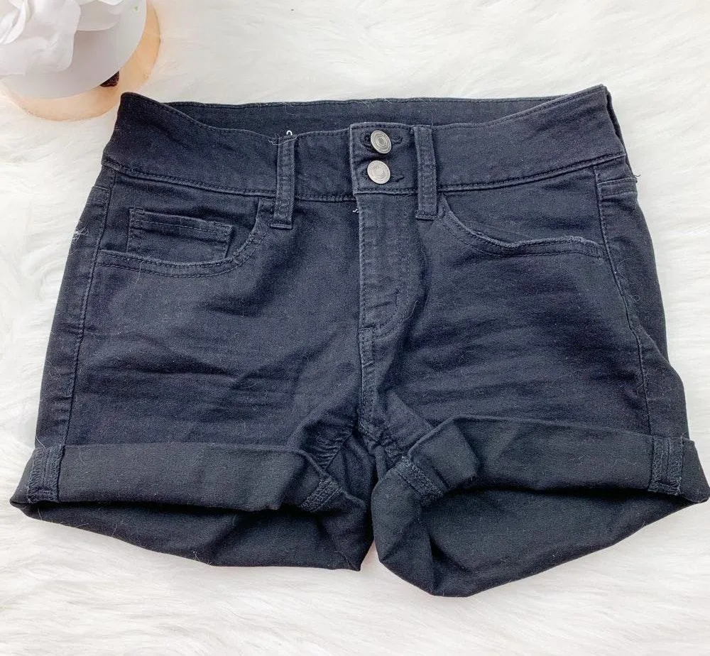 SO Basic Black Denim Shorts - Image 3