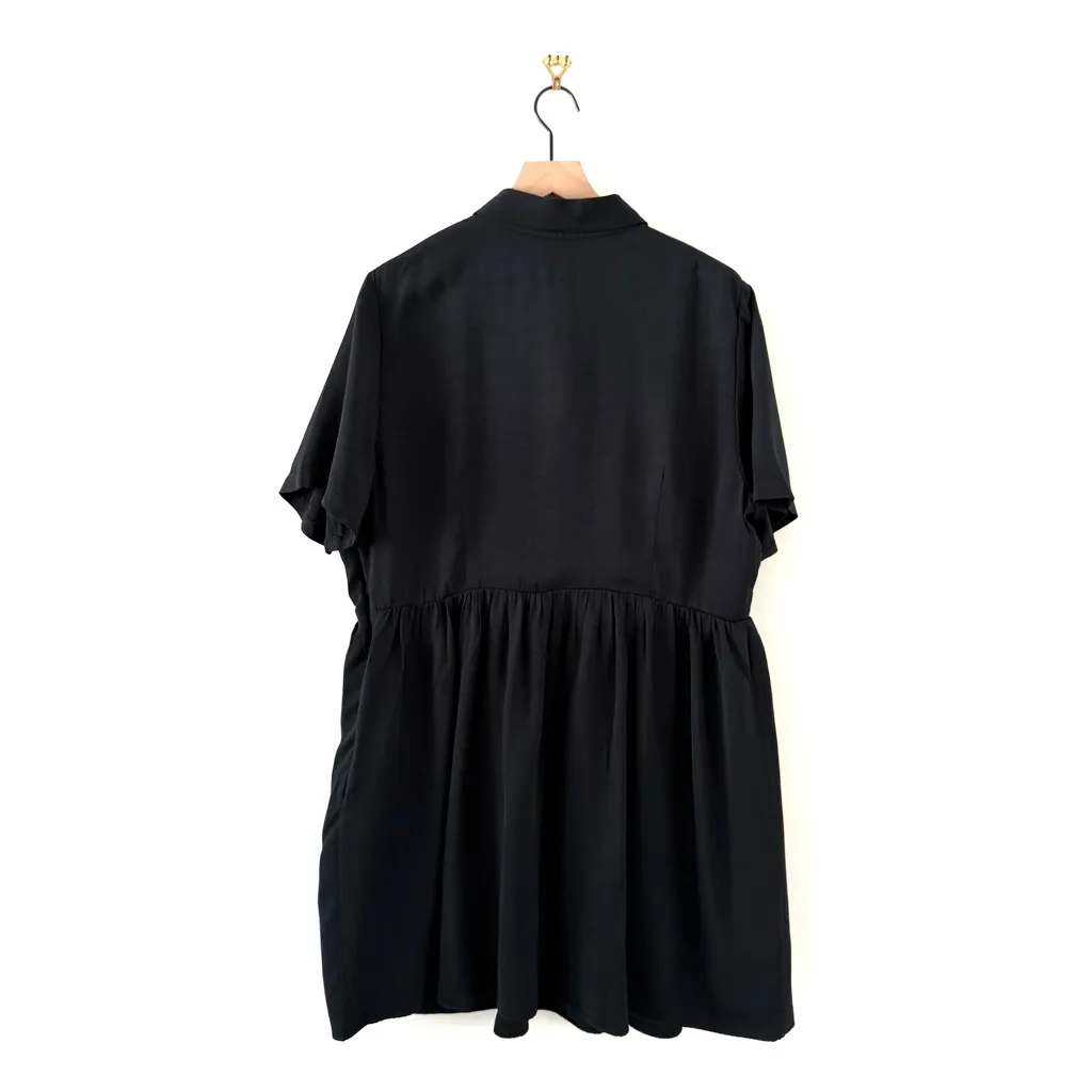 J. Crew Shirt Dress with Jewel Buttons Black Sz 18 NWT - Image 6
