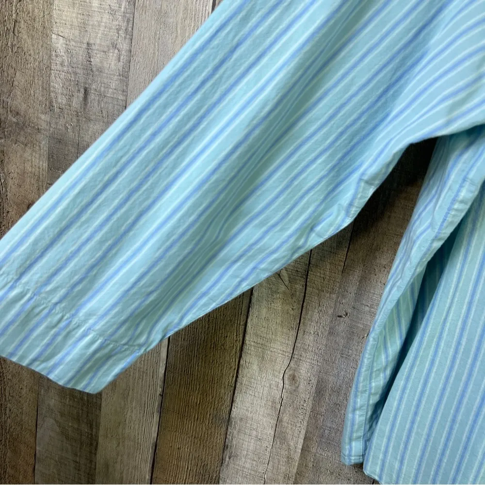 ONLY (Old Navy Loves You) Size 2X Blue & White Stripes Button Front Paja… - Image 3