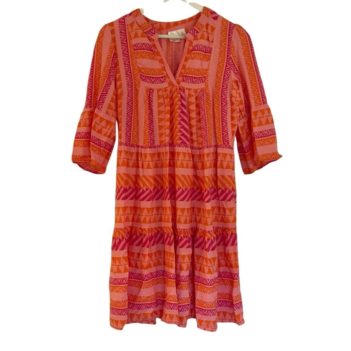 Goa Beach Japna pink and orange coverup dress small - Image 2