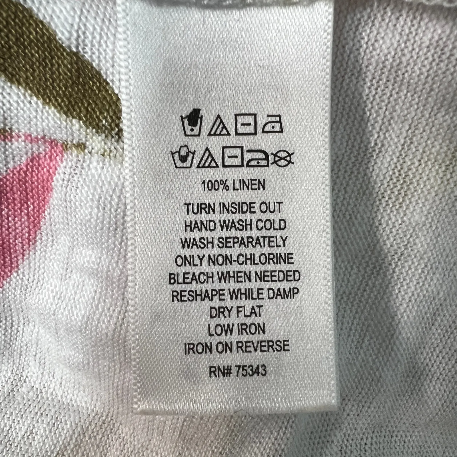 Cynthia Rowley 100% Linen Floral Top Womens Medium Beachy Coastal Workwear Chic - Image 9