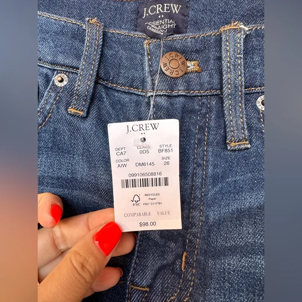 NWT  Factory Essential Straight Jean in All-day Stretch / Size 26 - Image 7