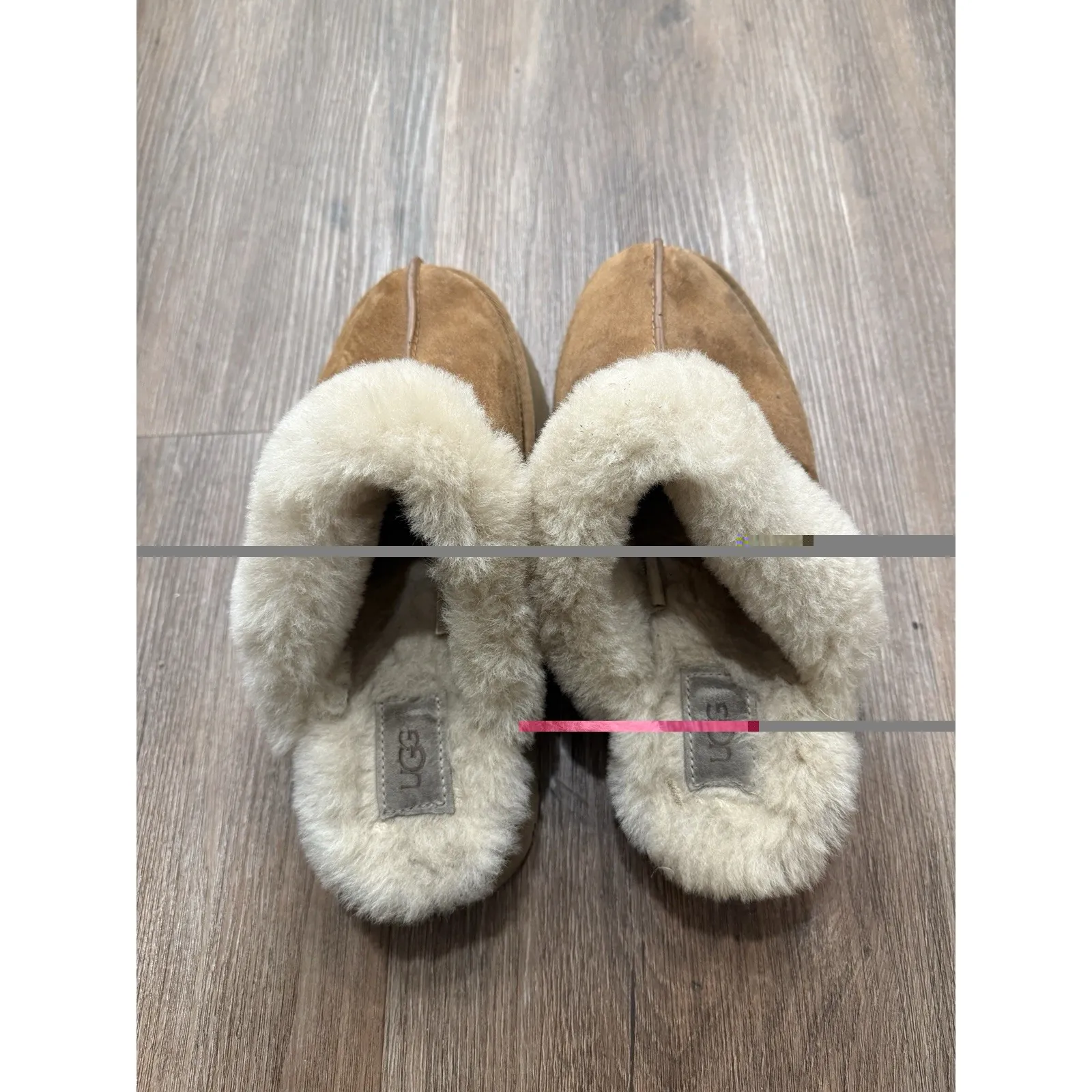 UGG Disquette Women's Chestnut Suede Shearling Slippers Size 9 - Image 5