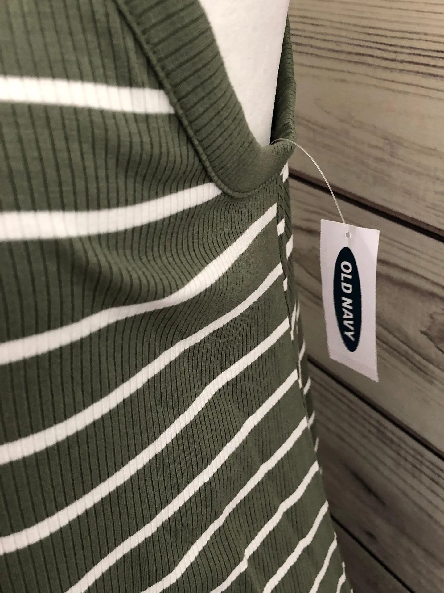 Green Striped Ribbed Dress - Image 4