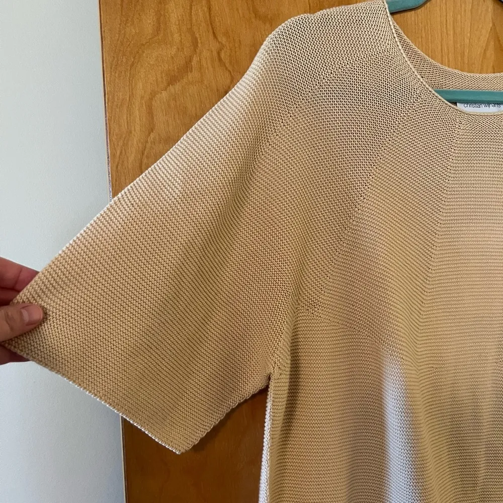 Christian Wijnants Cotton Knit Sweater Short Sleeve Hi Lo NWT Small MSRP $488 - Image 3