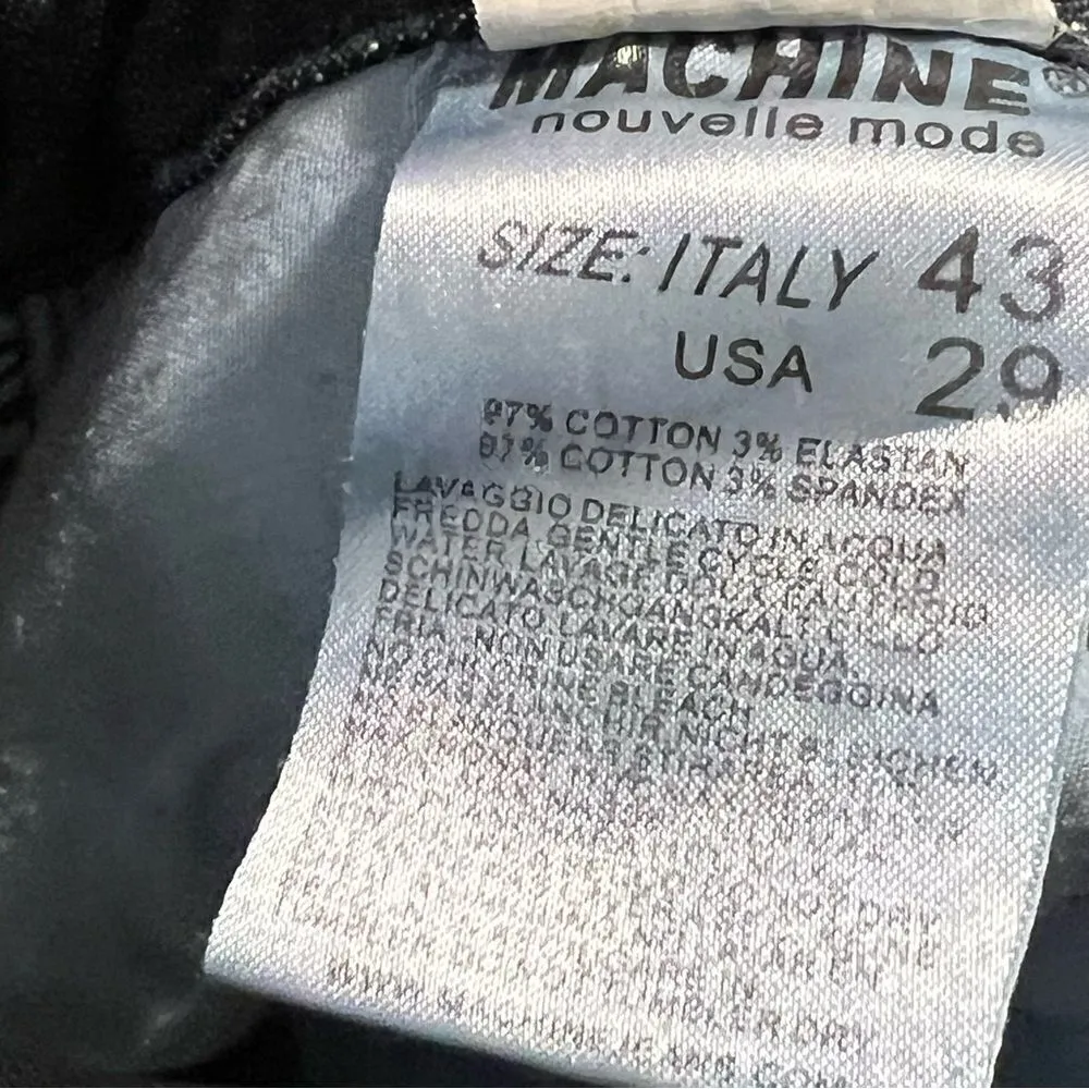 Machine jeans, women’s size 29, , mid rise, distressed, cut out, straight leg Blue - Image 2