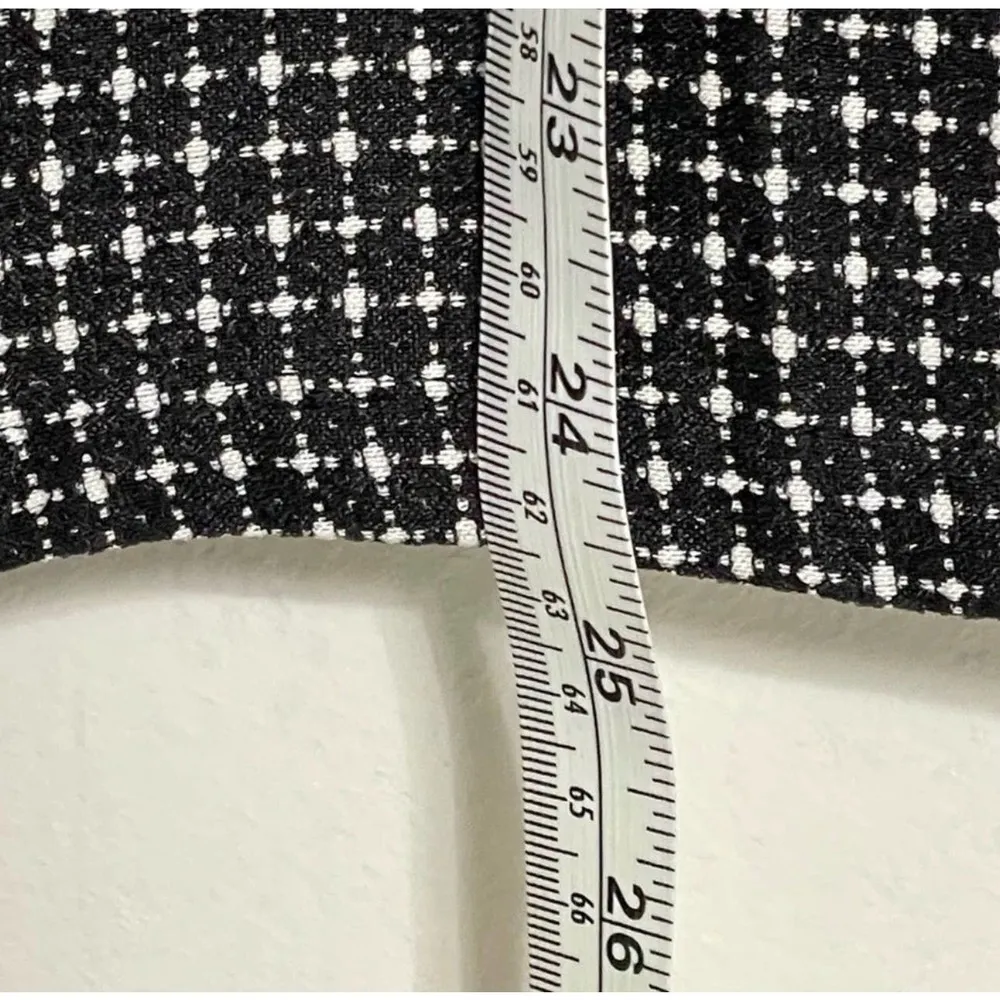 JESSICA LONDON Black and White Box Plaid Faux Wrap Skirt Size 18/20 NWT - Image 3