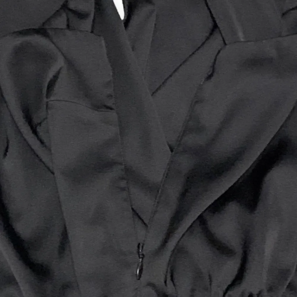 One Shoulder Dressy Black Stretch Jumpsuit Women’s Medium - Image 8