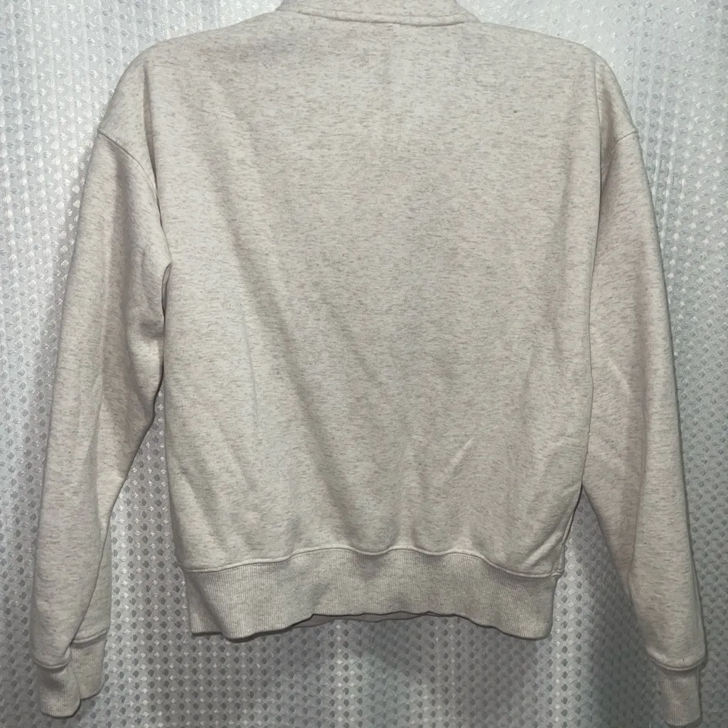 Fabletics Men's Off-White Zip-Up Sweater - Image 4