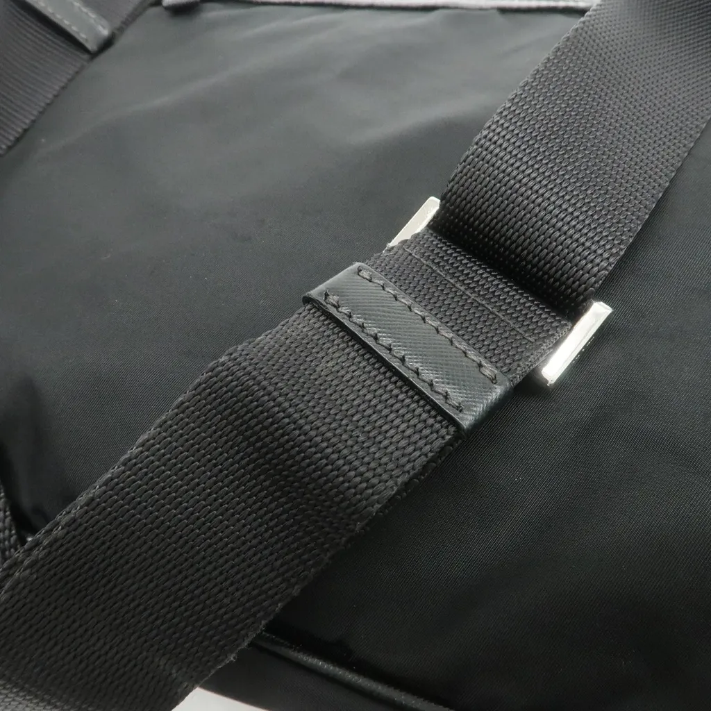 Prada Tessuto Nylon Triangle Logo Shoulder Bag Crossbody Messenger Leather - Image 5