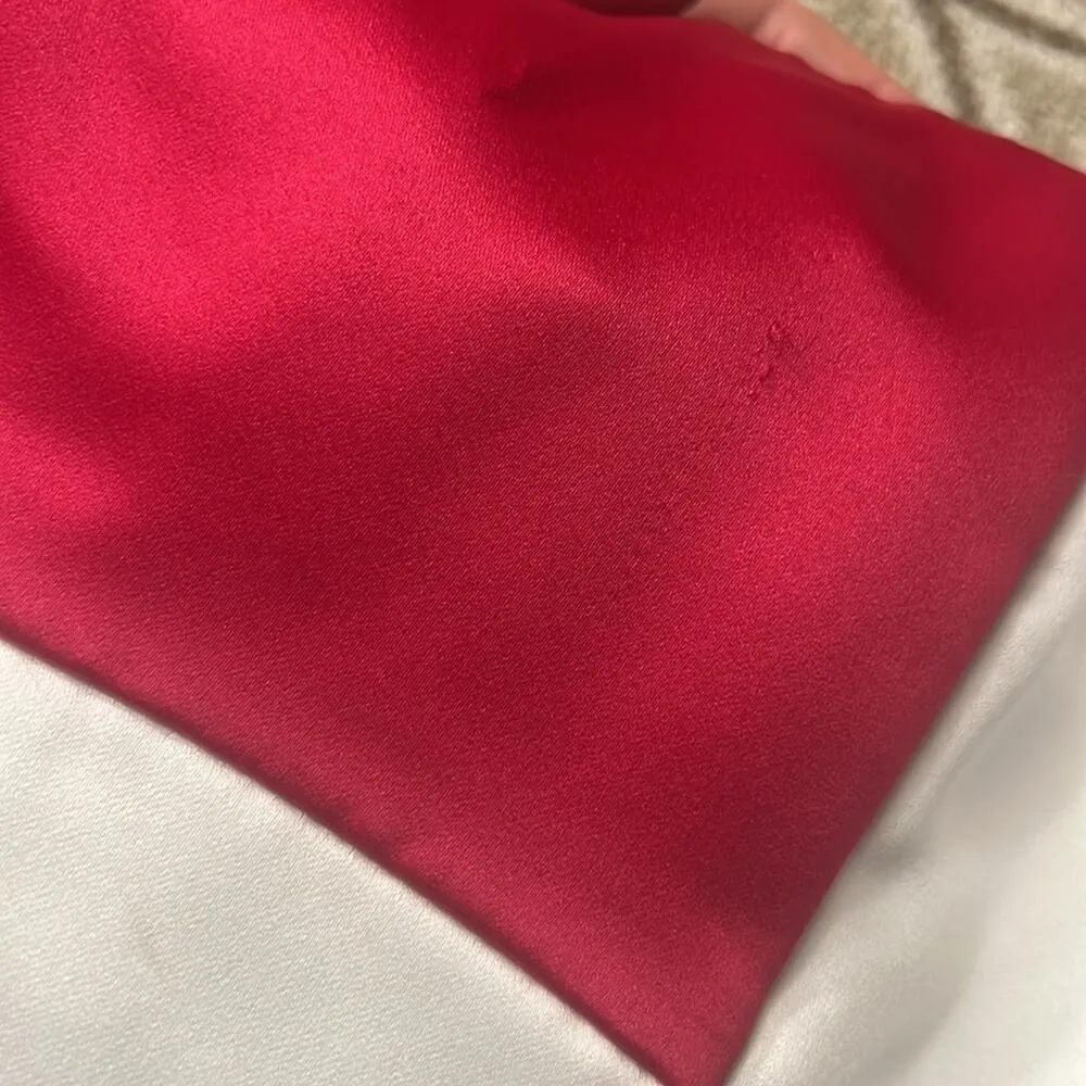 Y2K Jessica McClintock color block strapless A line prom dress black white pink - Image 8