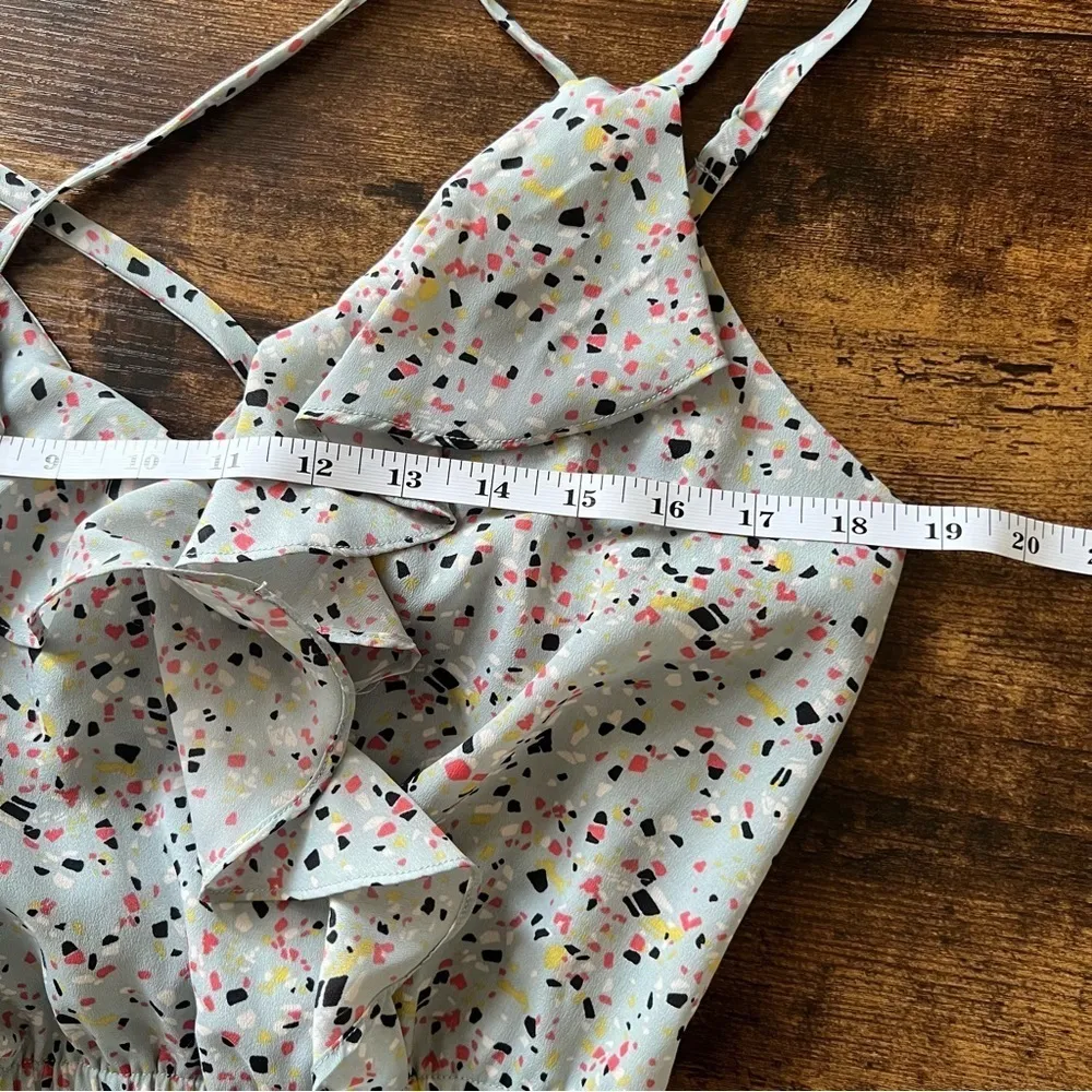 BCBG Grey/Blue Confetti Splashed Cross Front Mini Size Medium - Image 12